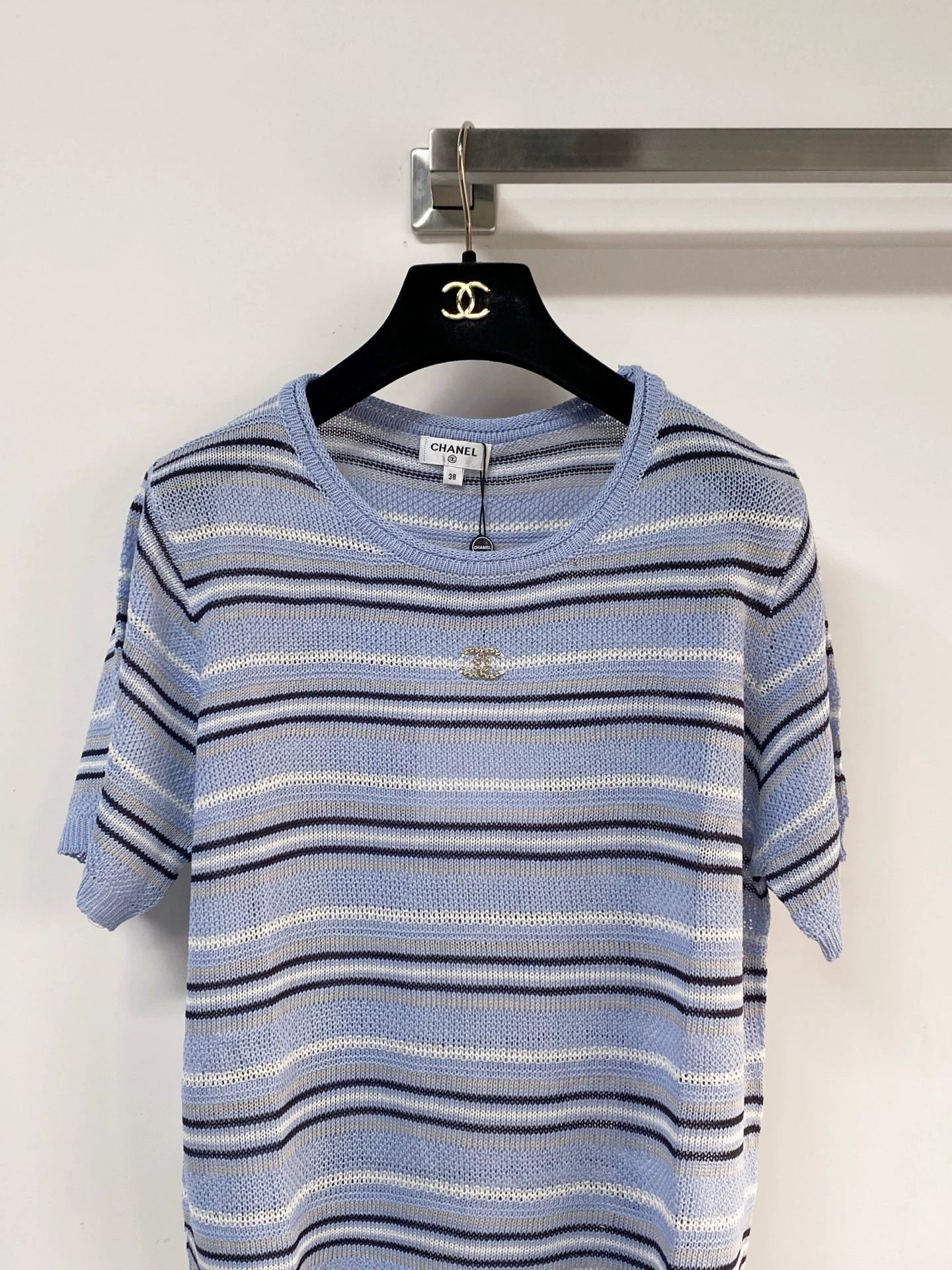 26ss Striped knit T-shirt