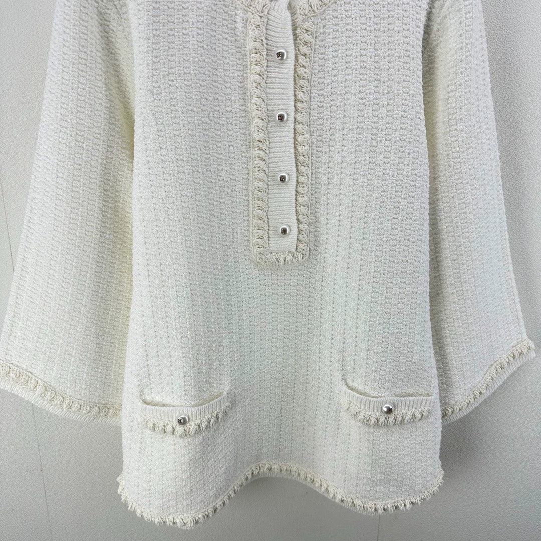 Hook-edge pocket long sleeve