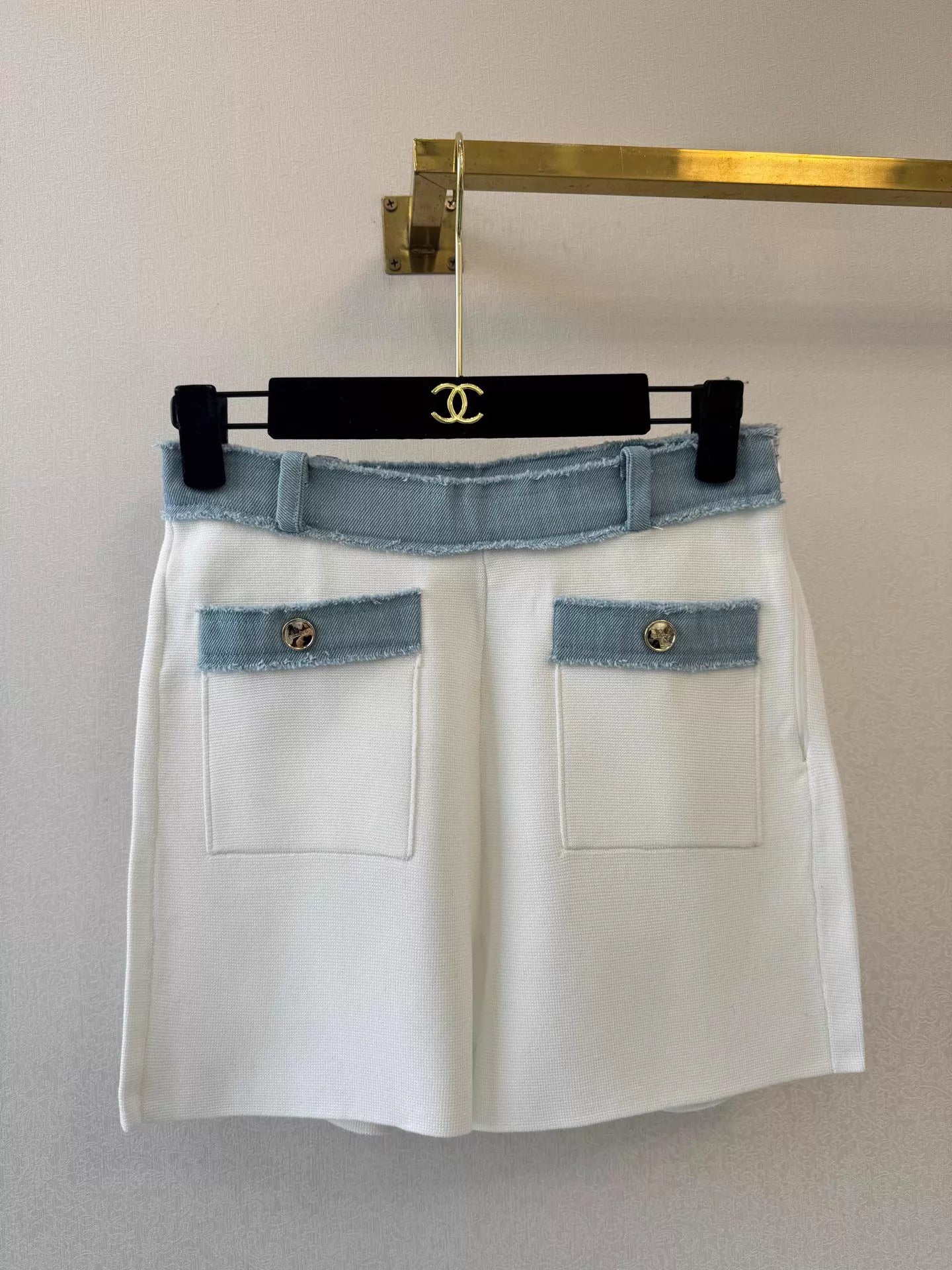 Patchwork Denim Shorts