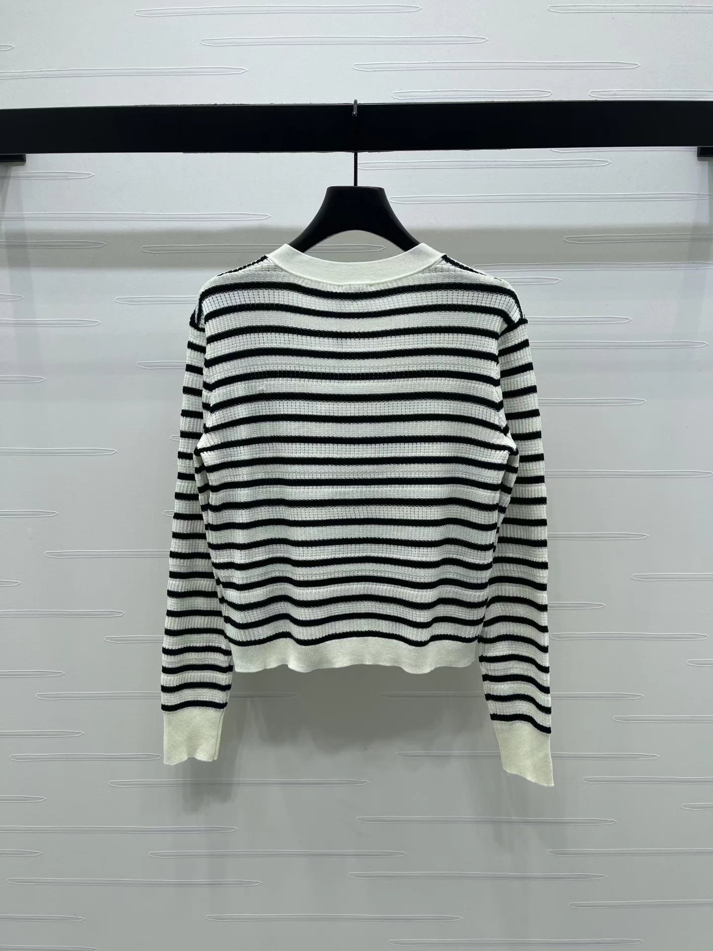 Striped V-neck Cardigan