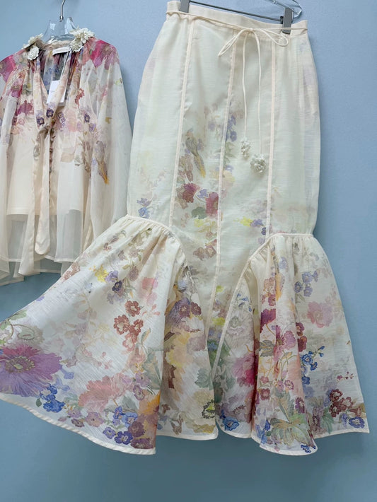 26New Floral-Print Two-Piece Set