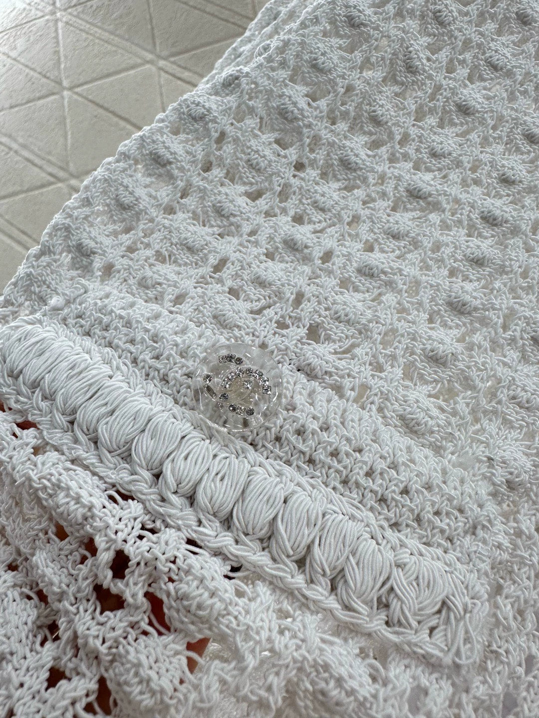 Openwork Short Knit Cardigan