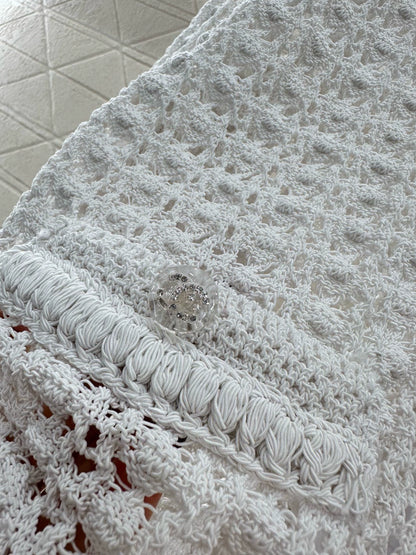 Openwork Short Knit Cardigan