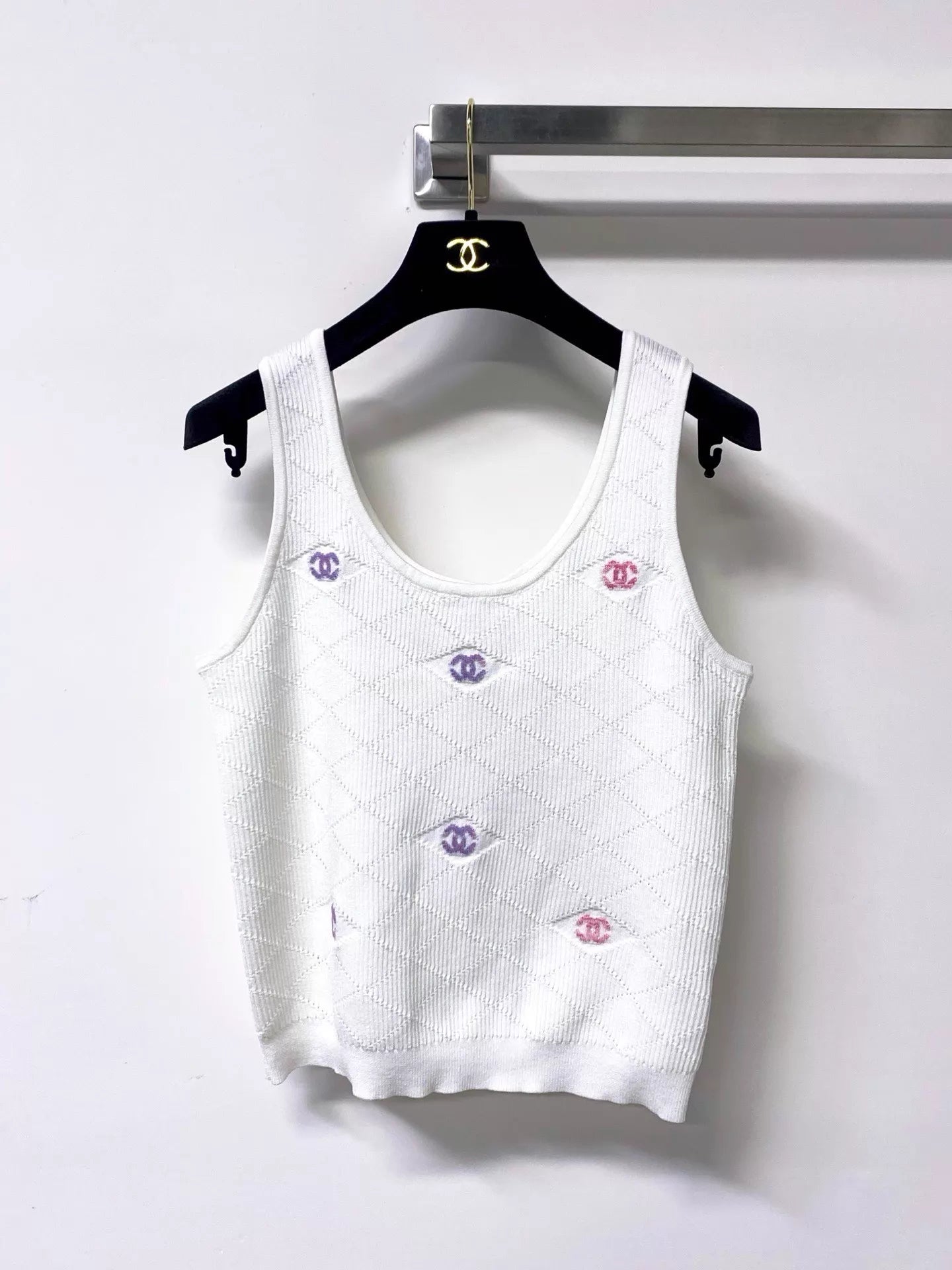 26ss Embroidered logo vest