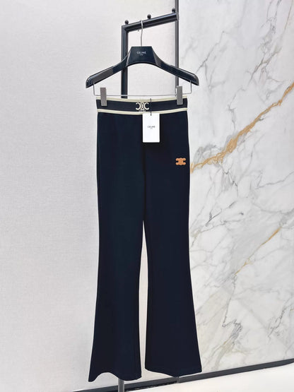 26ss Flared mid-high waist stretch leggings