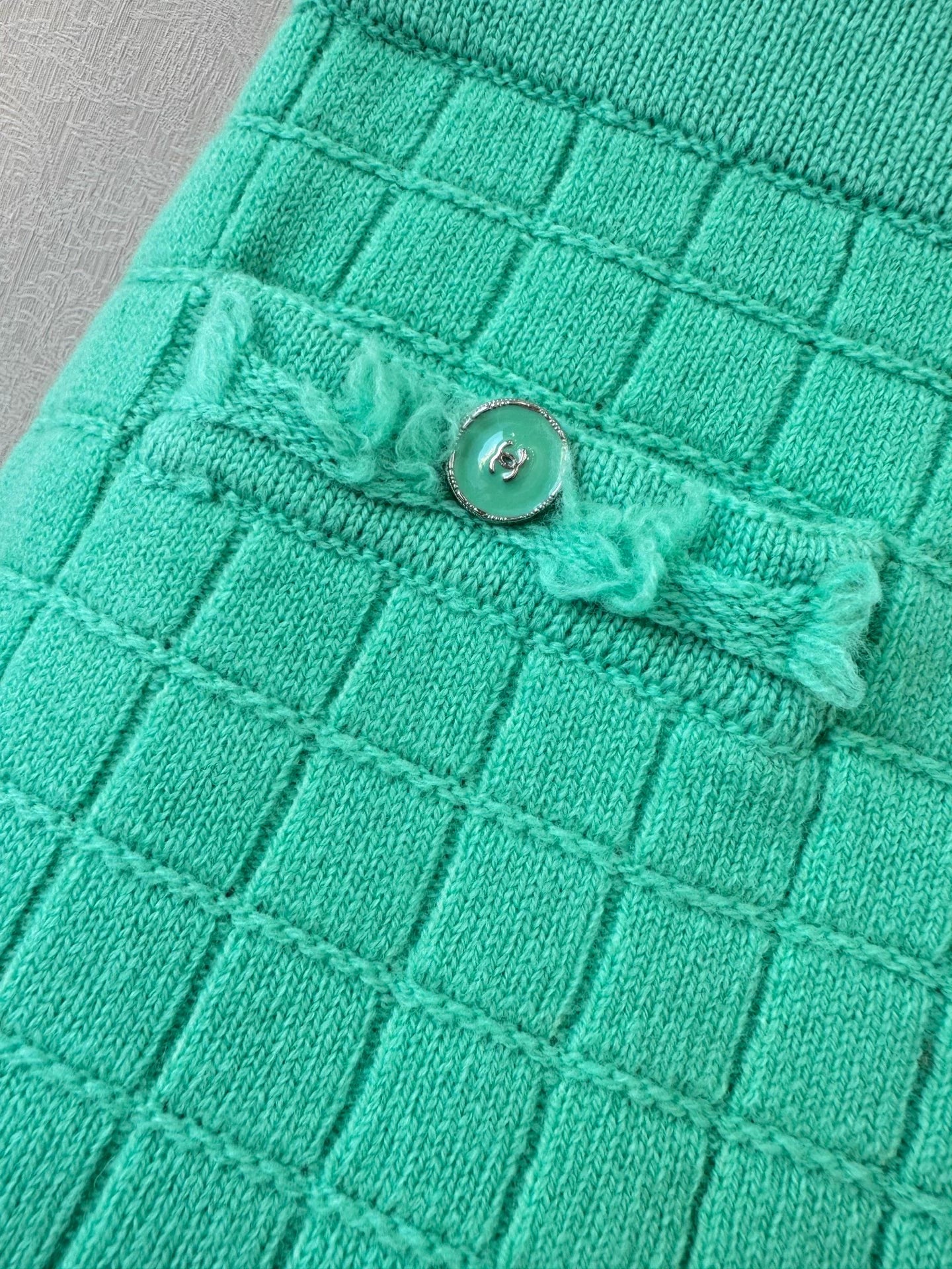 Green Wool Midi Skirt
