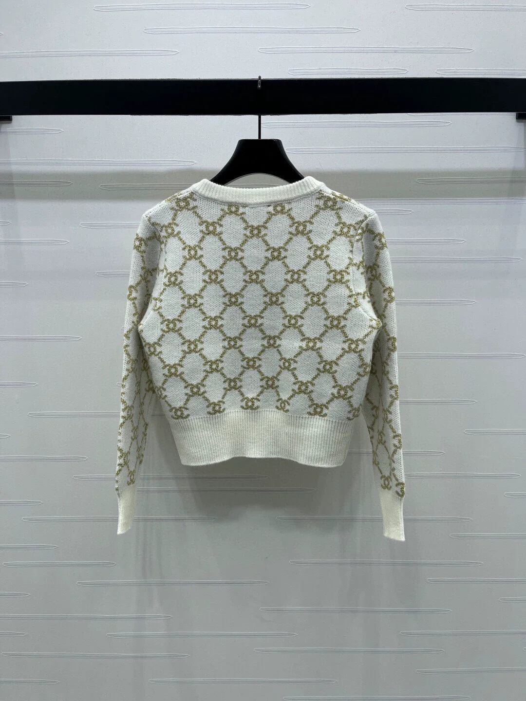 Jacquard knitted cardigan
