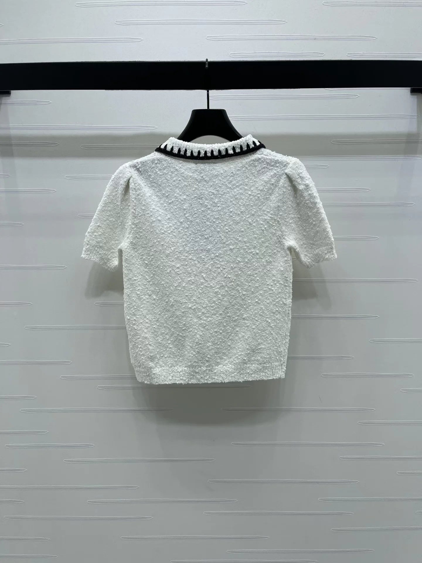 Color blocking lapel short sleeved shirt
