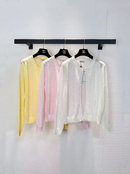 26ss Openwork cardigan