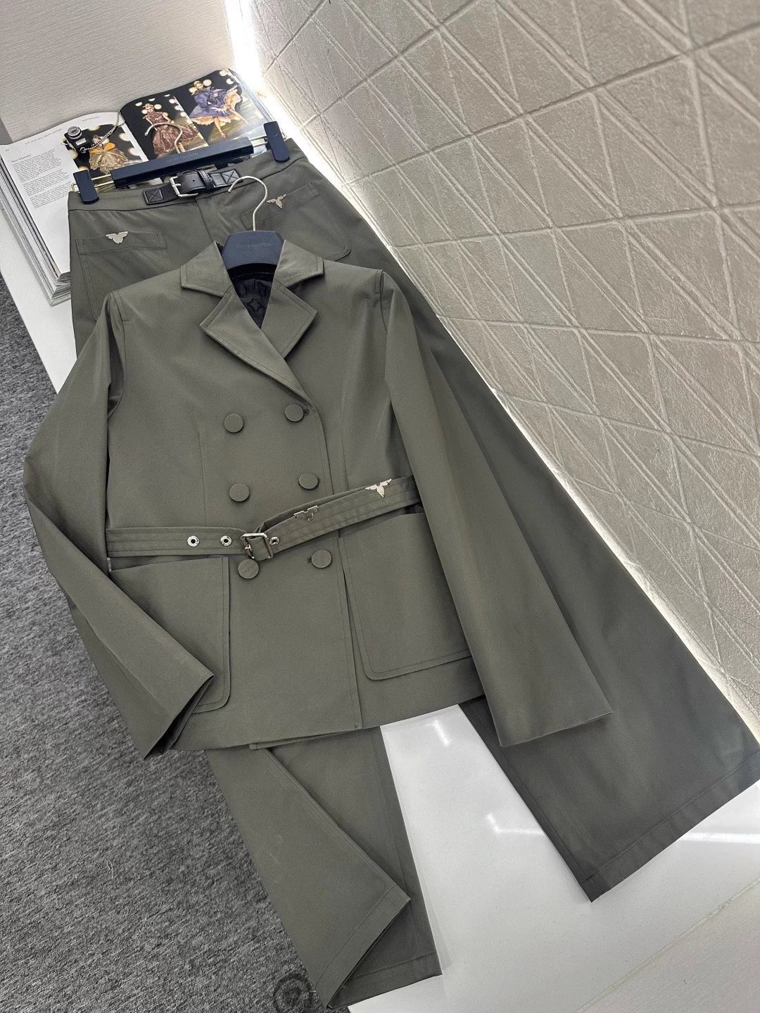 Belted Suit Jacket/Pants