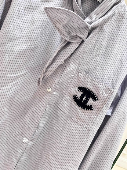 Vertical striped shirt