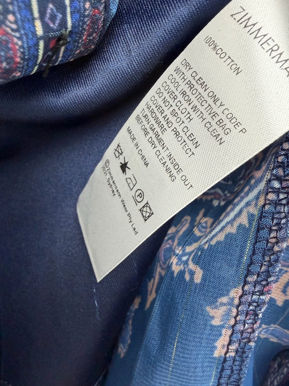 26New Navy Paisley Floral Dress
