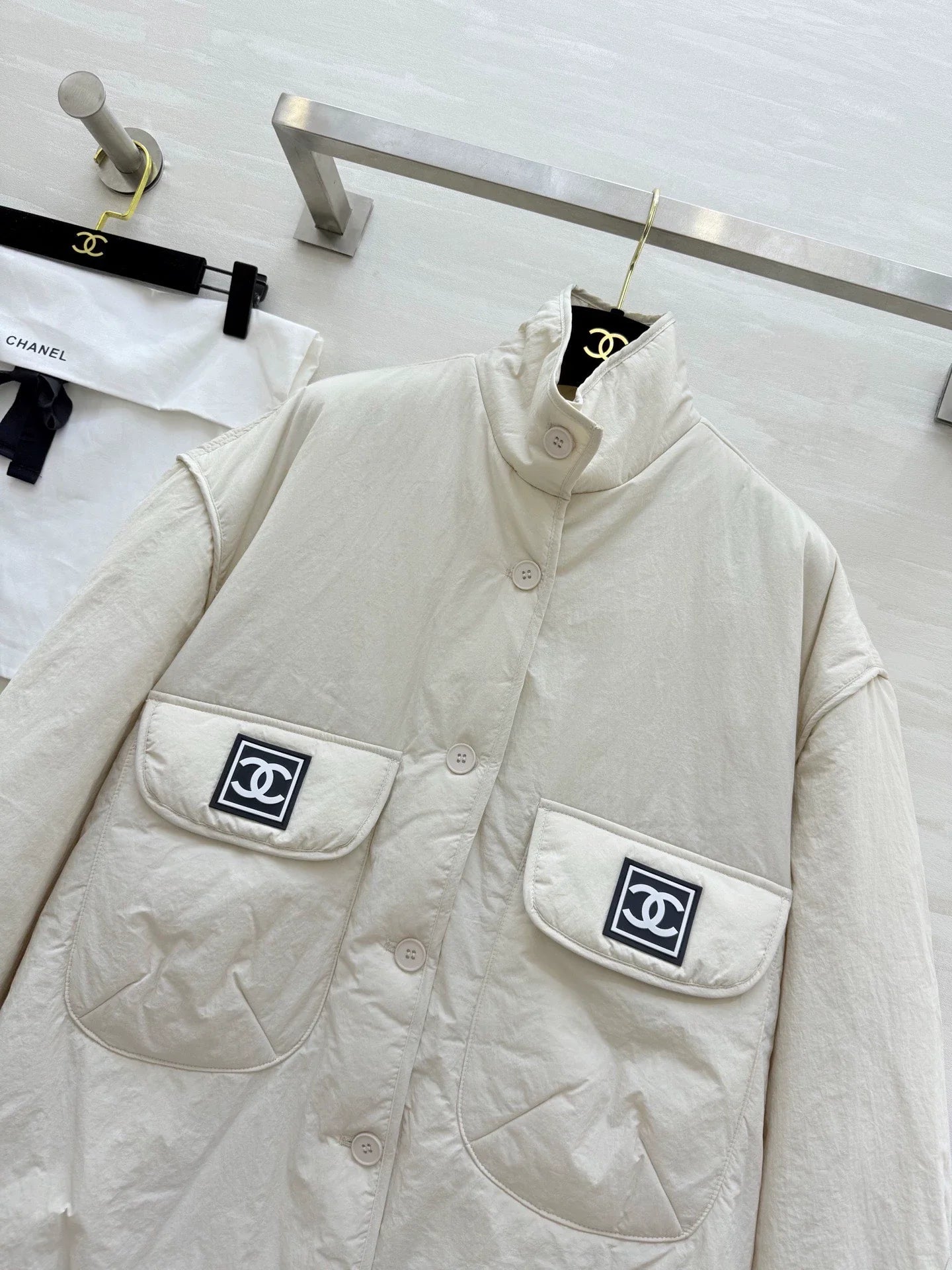 Stand collar jacket style down cotton jacket