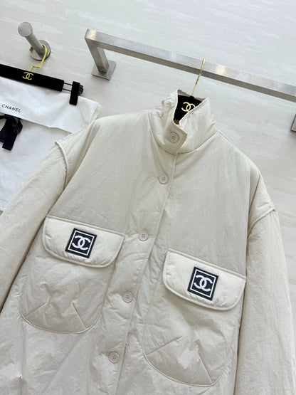 Stand collar jacket style down cotton jacket
