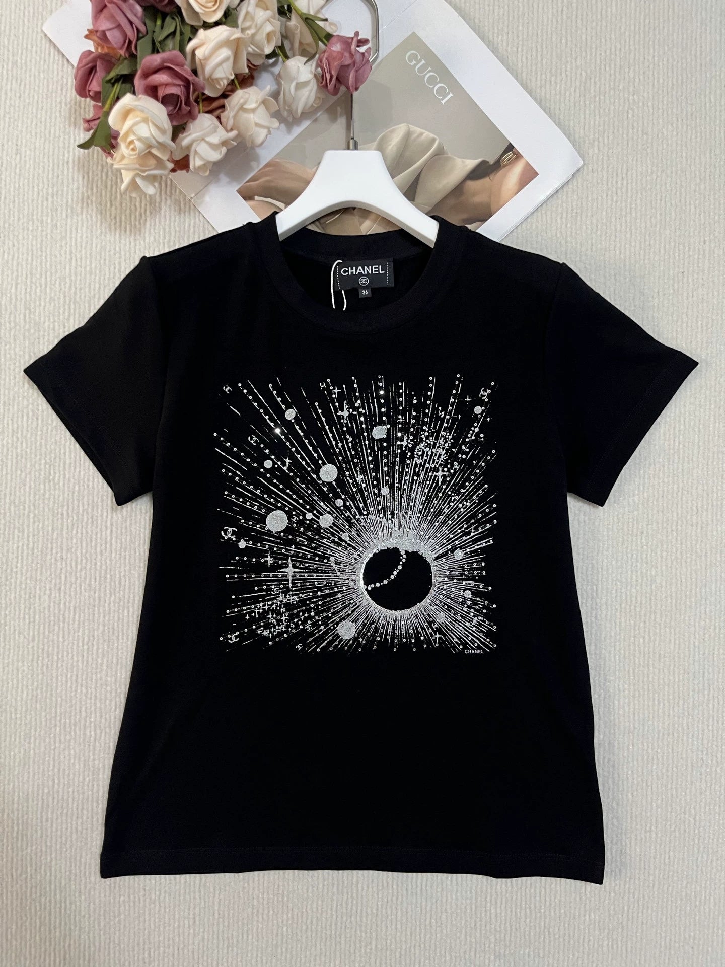26ss Beaded Print T-shirt