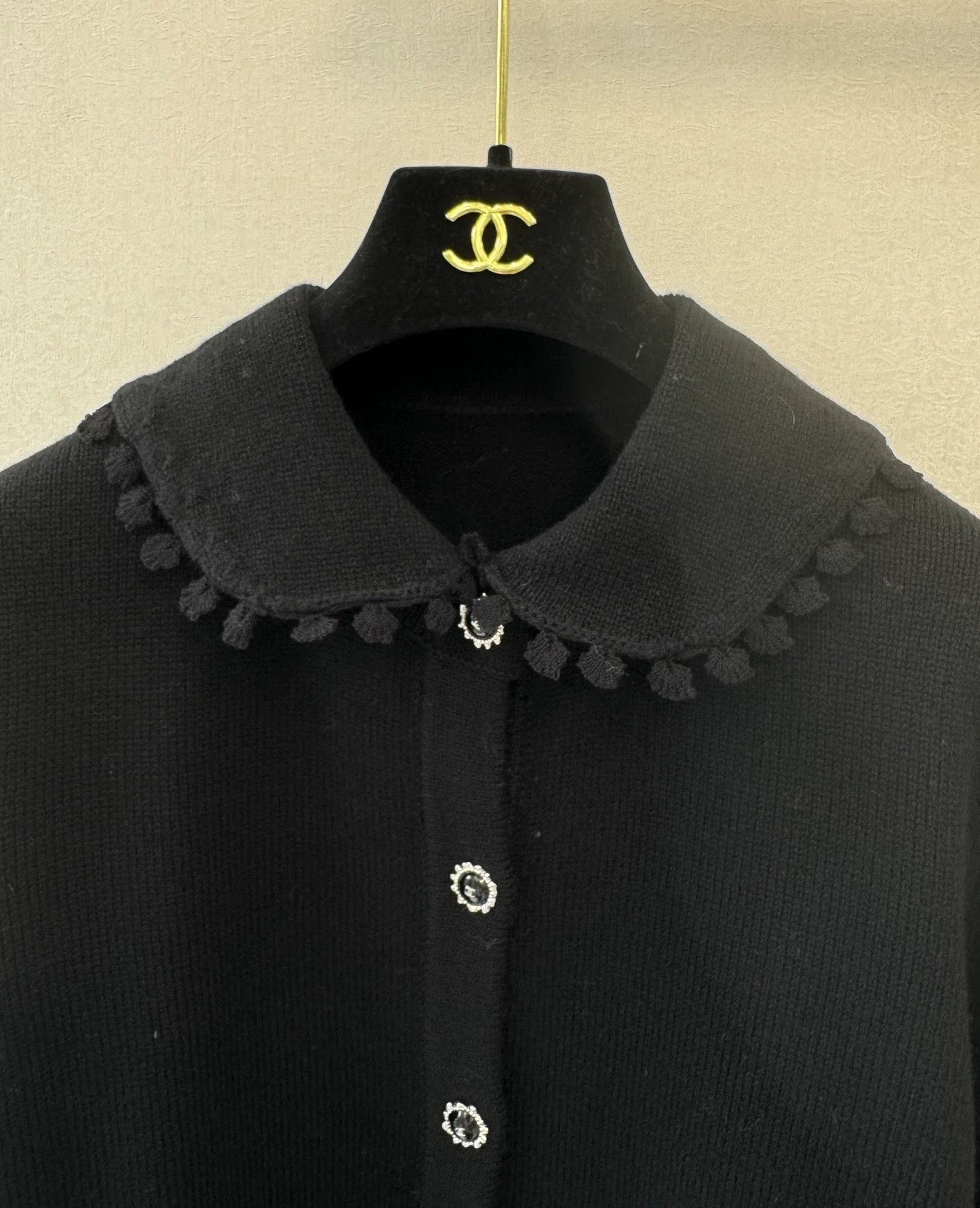 Pearl lace knitted cardigan