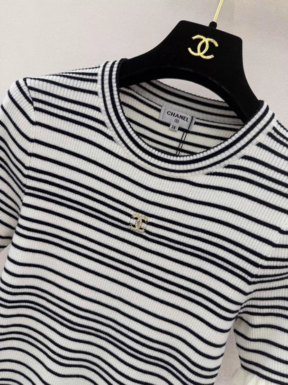 26ss Striped Knit T-Shirt