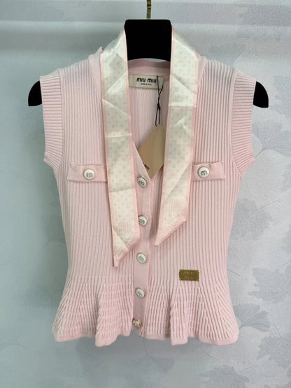 Knitted Vest + Scarf