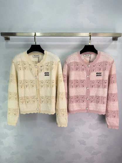Openwork Knit Cardigan