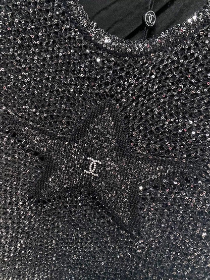26ss Starry Sequin Vest