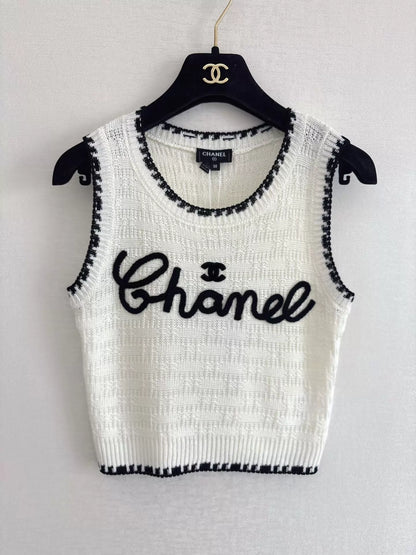 26ss Letter logo knitted vest