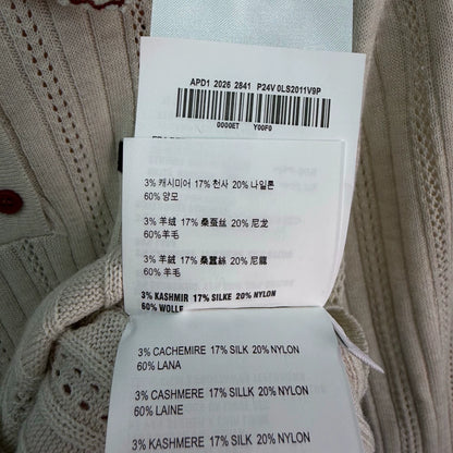 MiuMiu/26 Early Autumn New Hollow Knit Polo Shirt