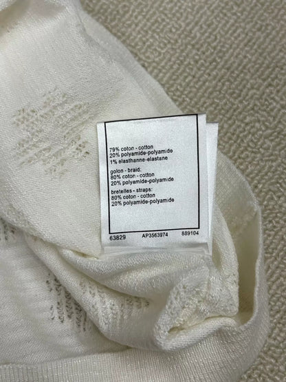 26ss Flower logo cutout knit T-shirt