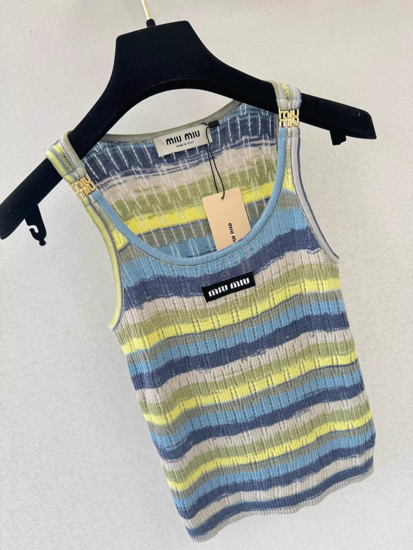26ss Colorful Striped Knit Vest