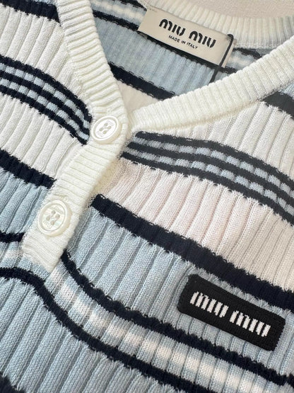 26ss Striped Knit Vest