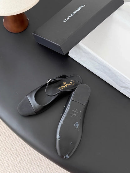 Mary Jane open-back flats