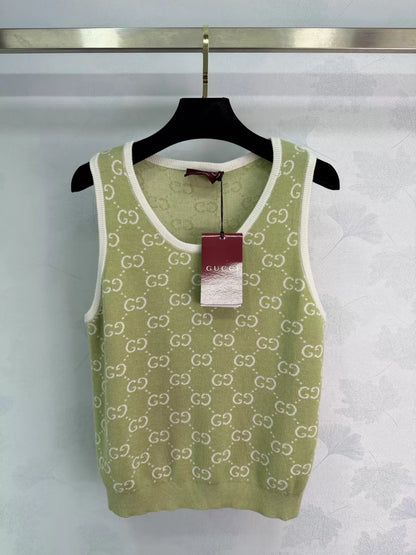 26ss Jacquard Knit Vest