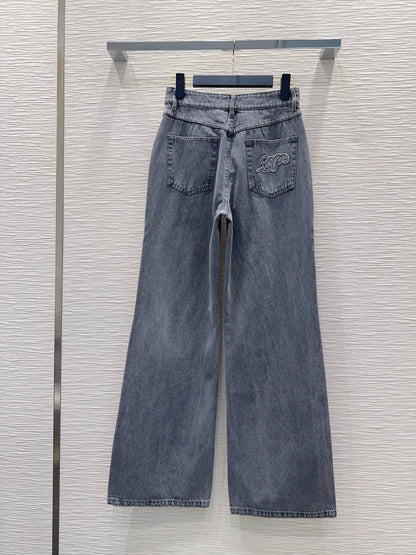 26New Long-Sleeve Jacket and Trousers Denim Set