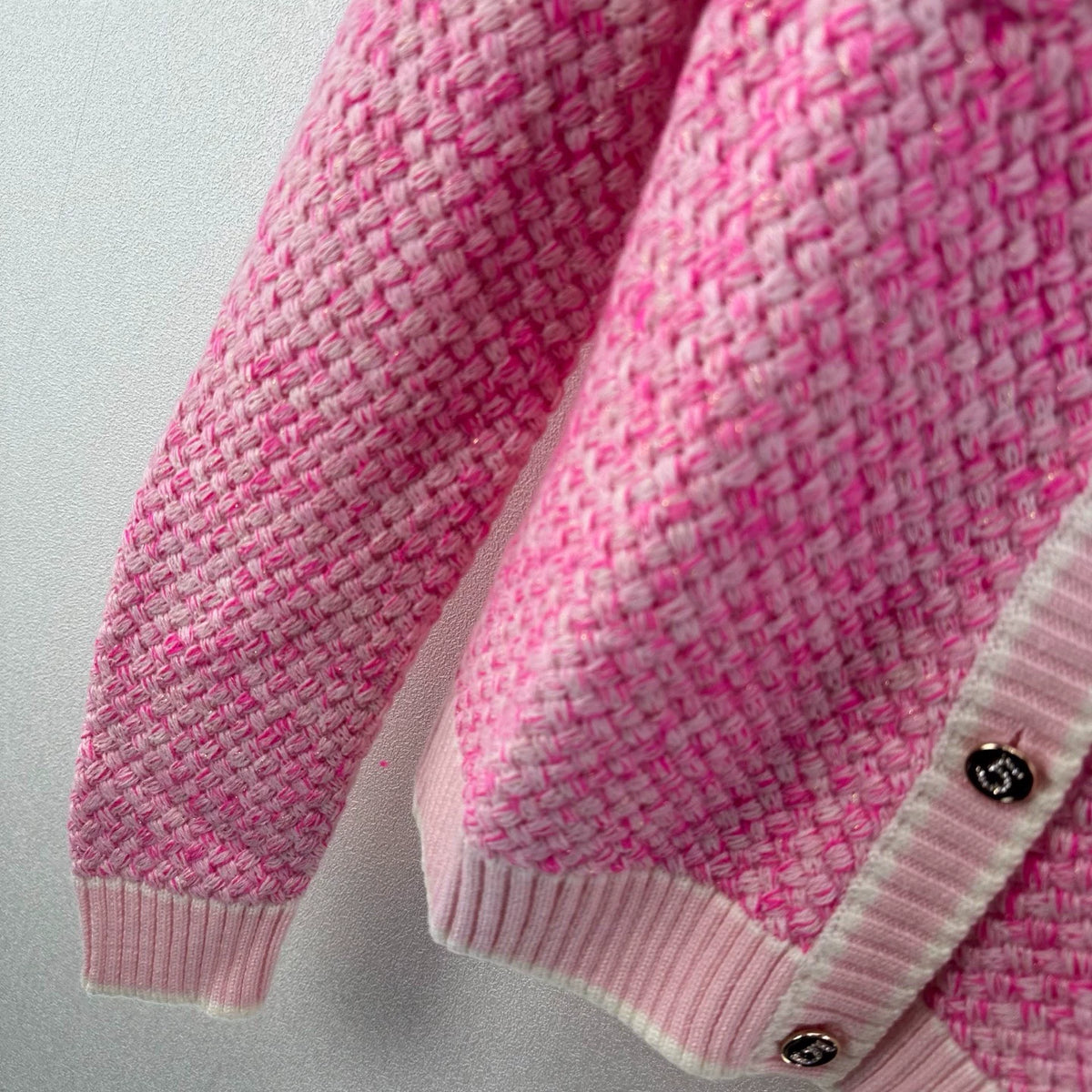 26New Pink Knitted Cardigan