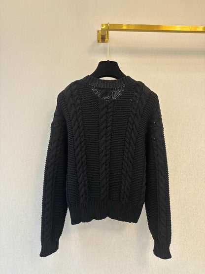 Cable knit cardigan