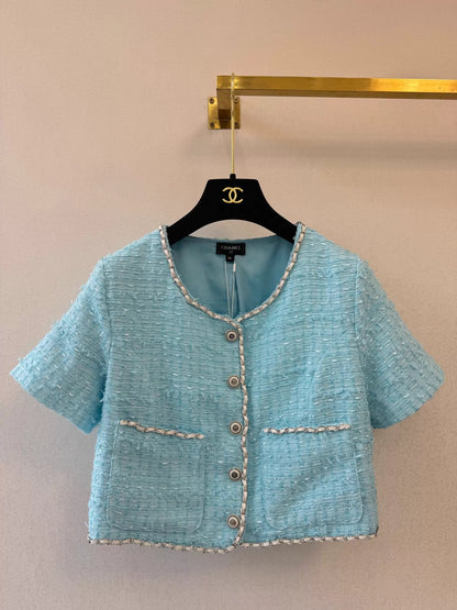 26ss Tweed Short-Sleeve T-Shirt