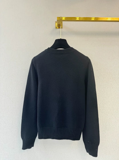 Bow hollow knitted sweater