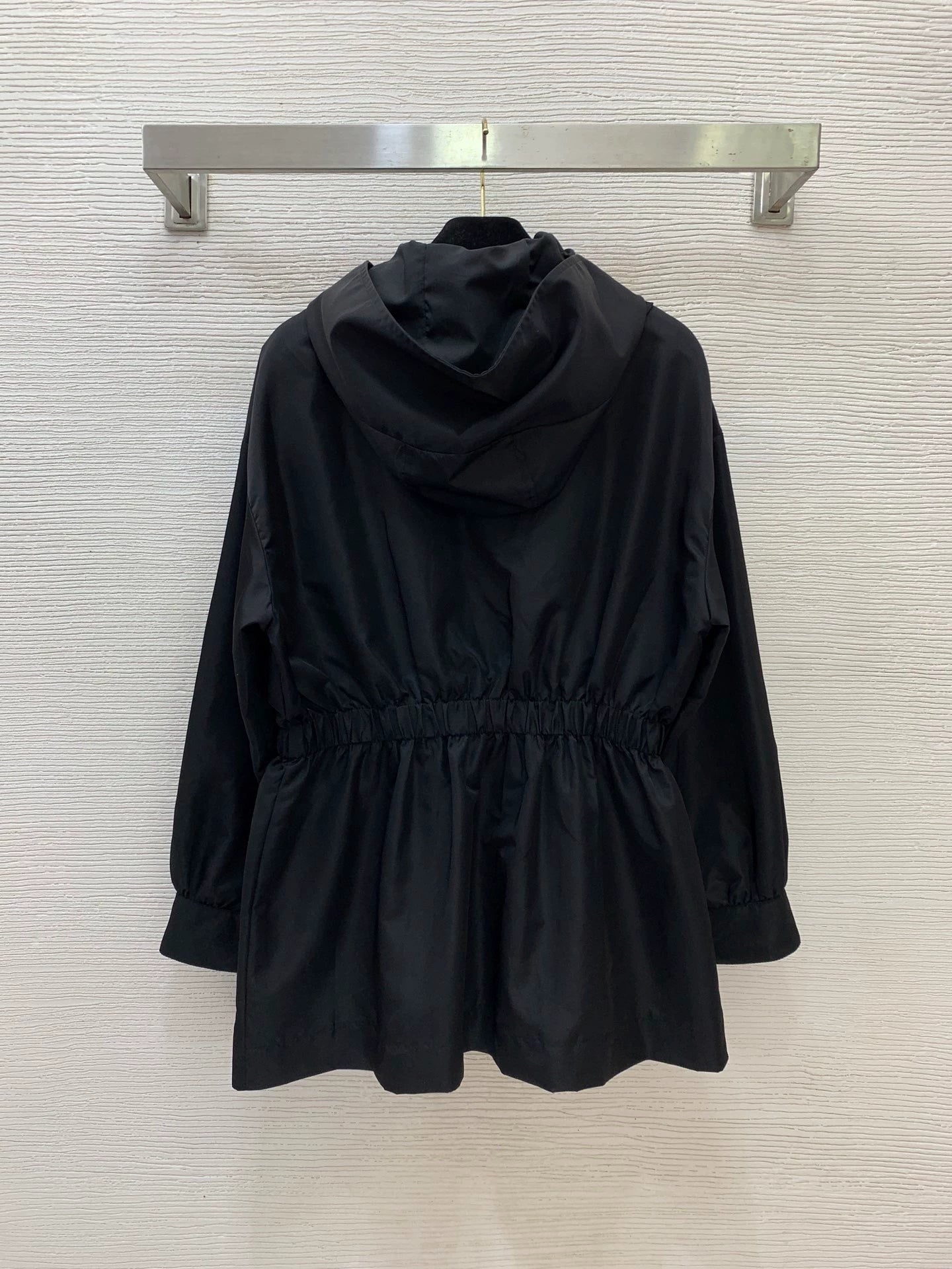 26ss Ruffled Hooded Nylon Jacket