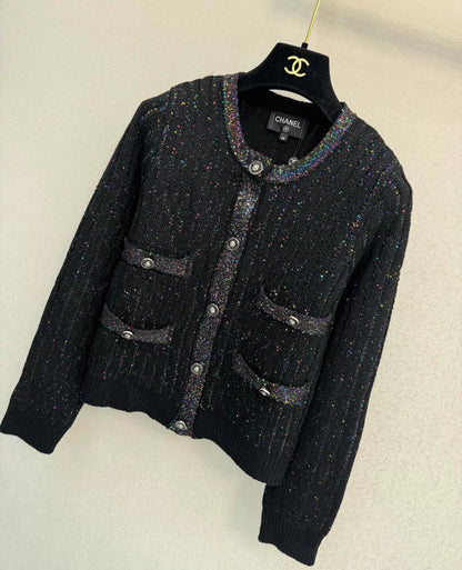 Tweed Short Knit Cardigan