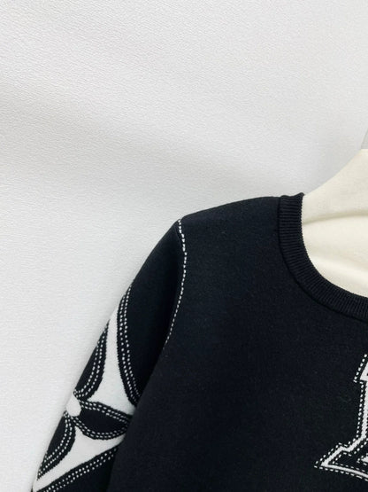 25fw Logo contrasting jacquard sweater