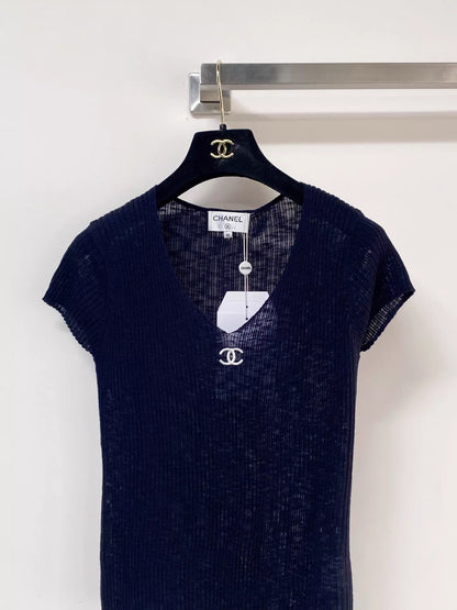 26ss V-neck Knit T-shirt