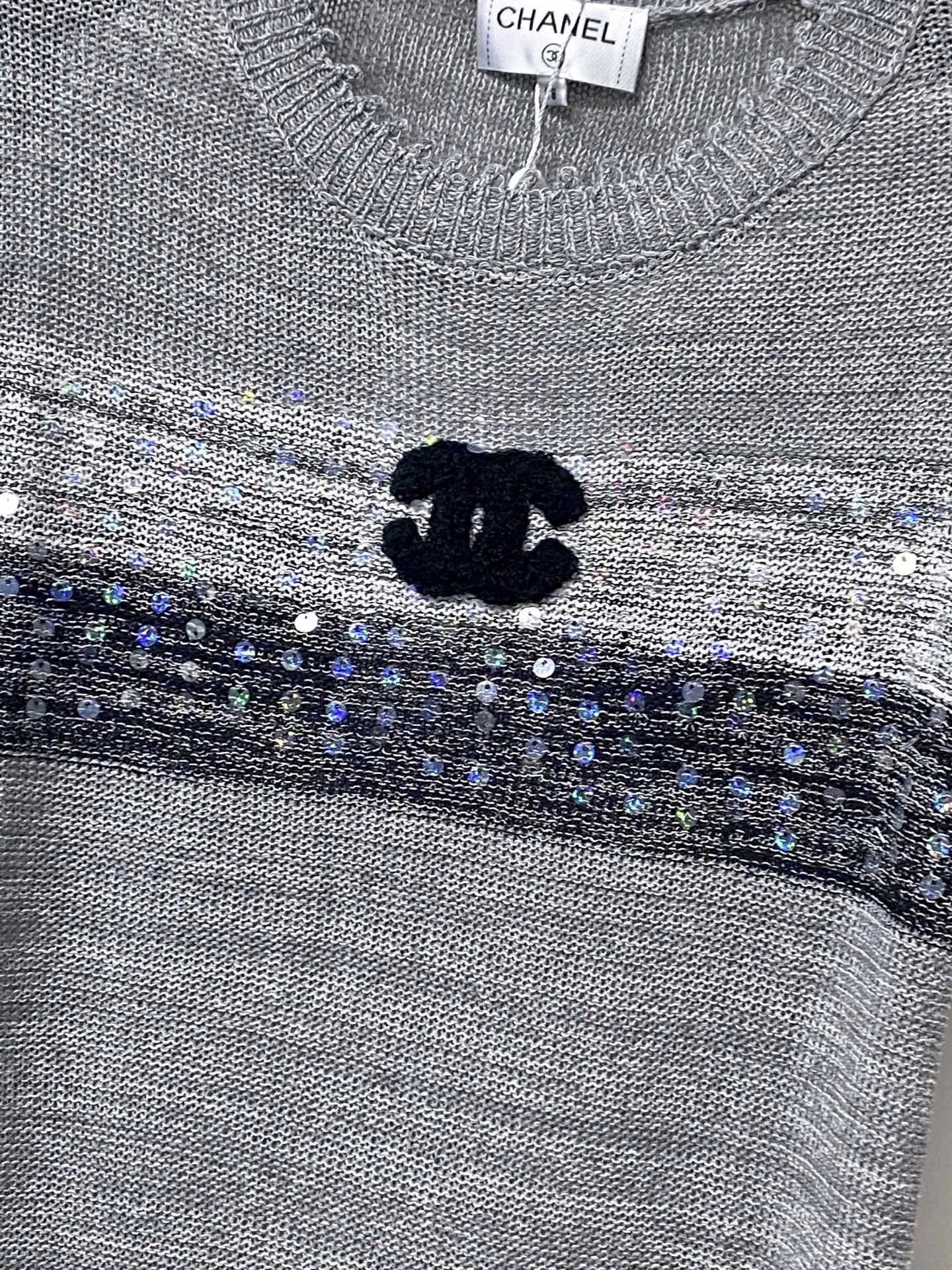 26ss Sequin Knit T-Shirt