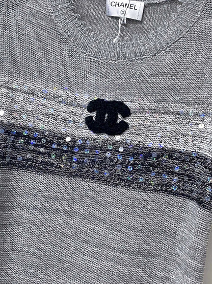 26ss Sequin Knit T-Shirt