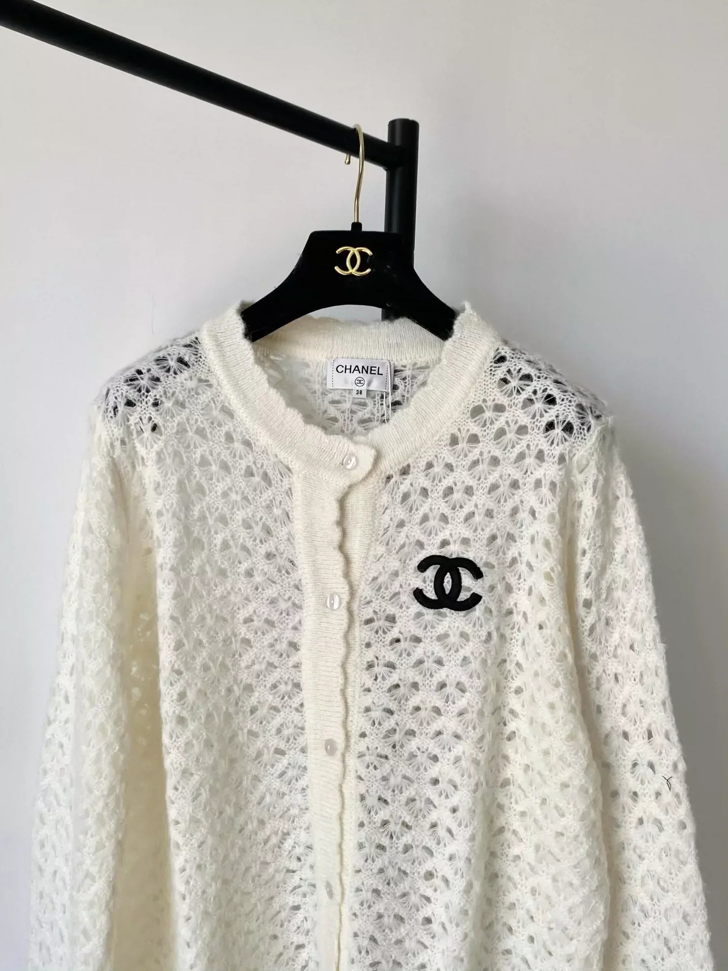 25fw Hollow knit cardigan