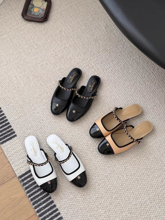 Mary Jane open-back flats