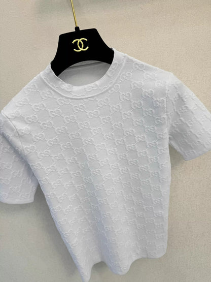 26ss Jacquard Short-Sleeve T-Shirt