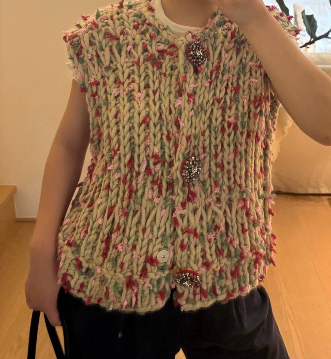 25fw Colorful woven vest（Medieval Series）