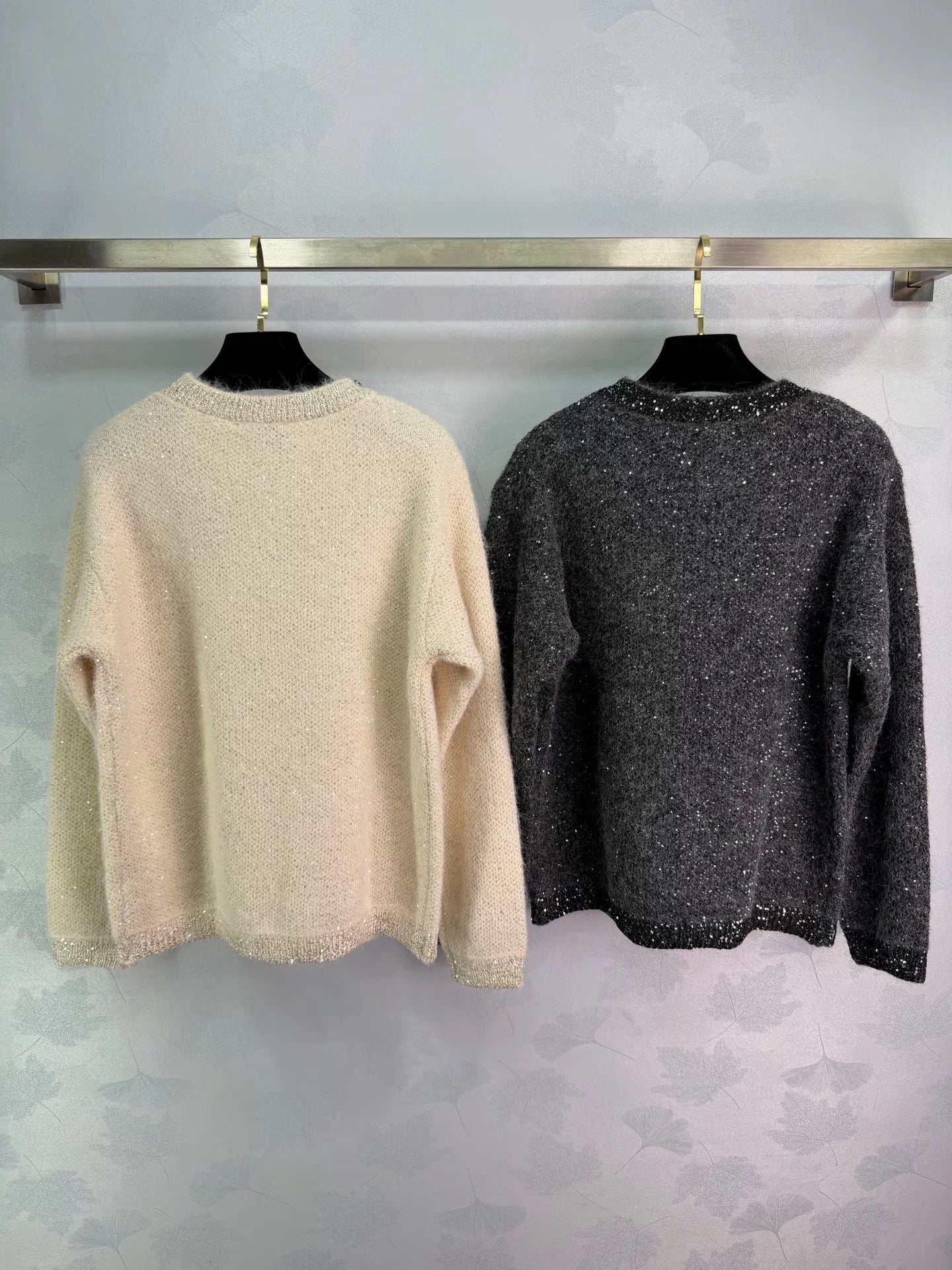 Rhinestone-embellished sweater