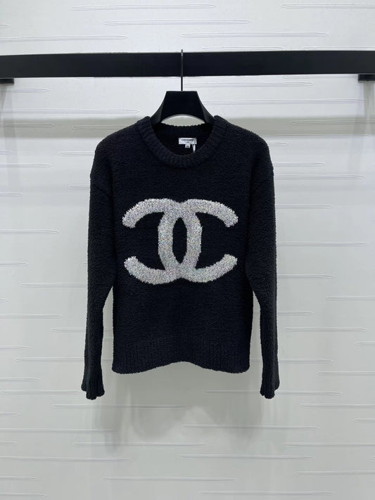 Crew Neck Letter Sweater