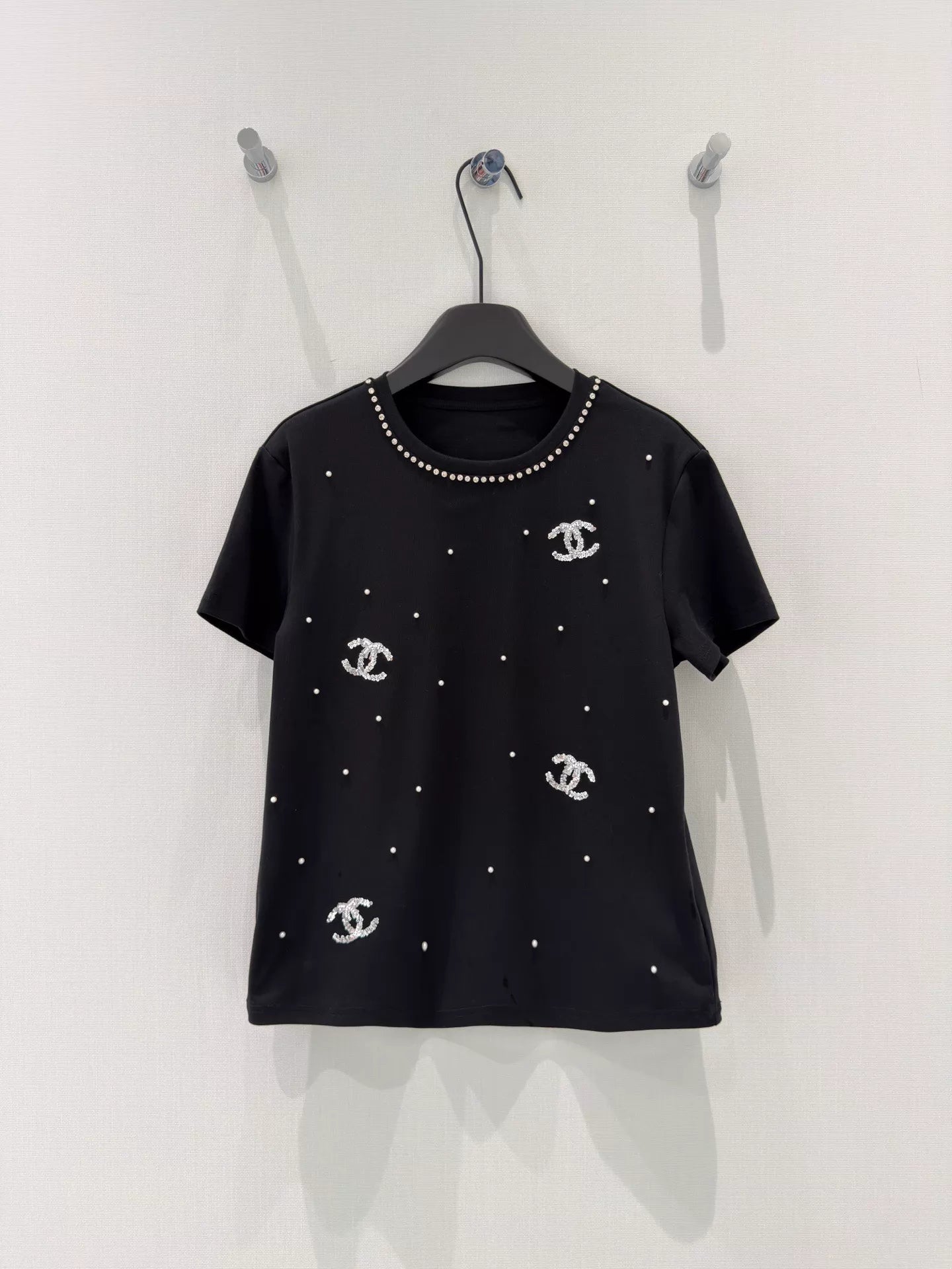 26ss Sequin Embroidered T-shirt