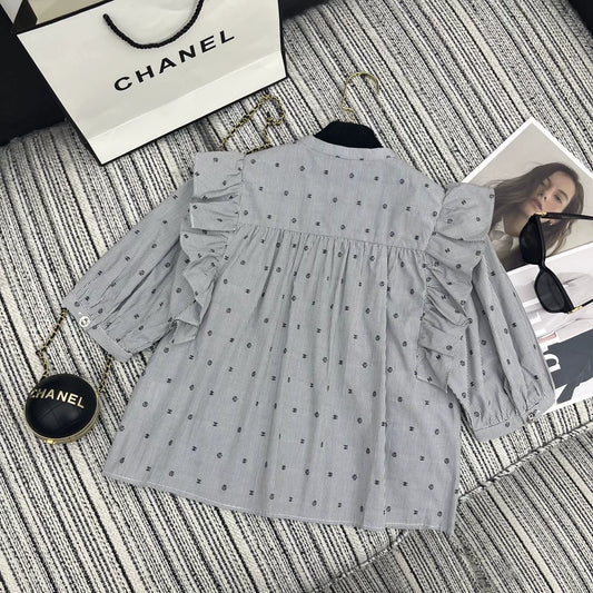 26ss Jacquard striped short-sleeved shirt